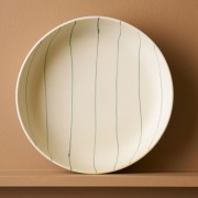 Robert Gordon | Coastal Junction | Salad Bowl 28cm | Cream with Green Stripe